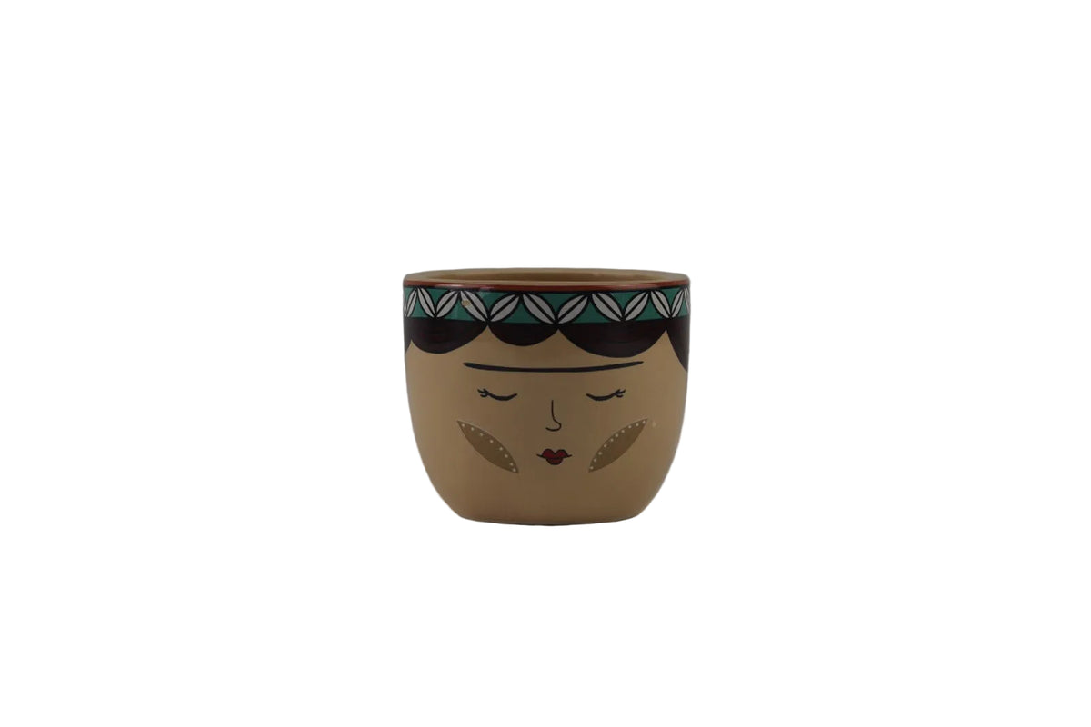 Elegant Face Pattern  Pot
