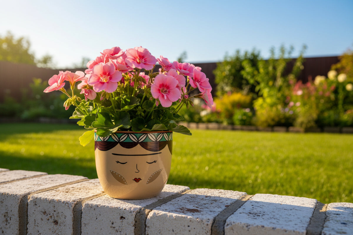 Elegant Face Pattern  Pot