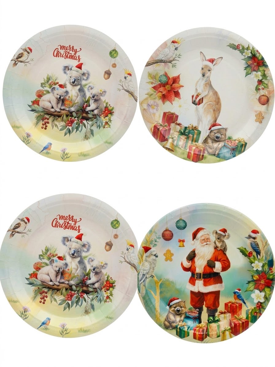 Papper Plates for Christmas - 23 CM