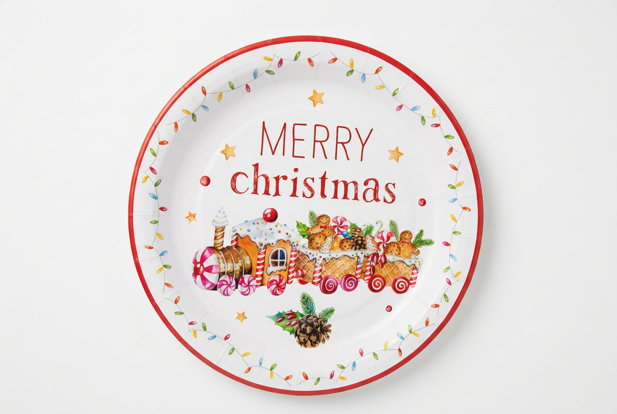 Papper Plates for Christmas - 23 CM