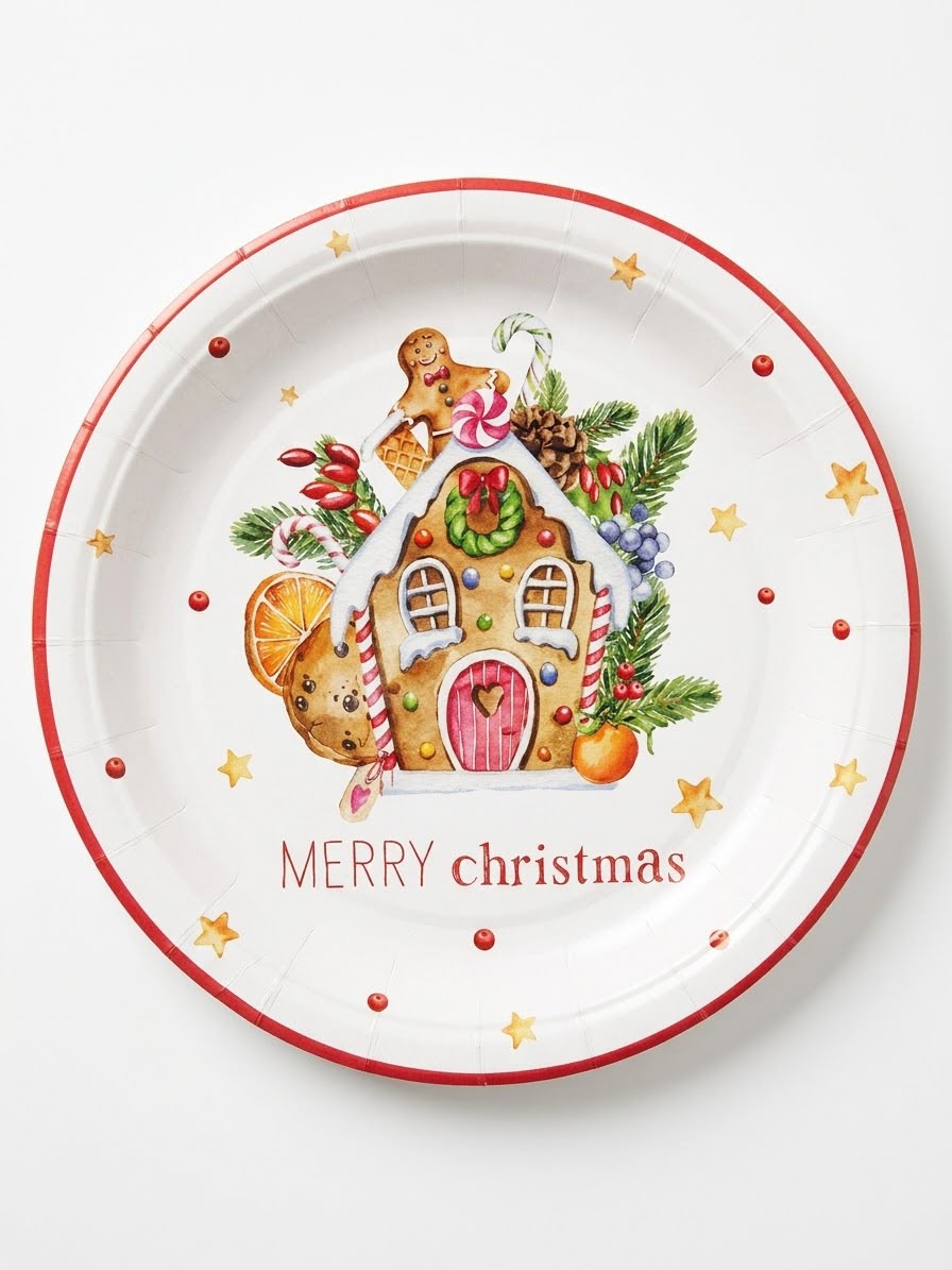 Papper Plates for Christmas - 23 CM