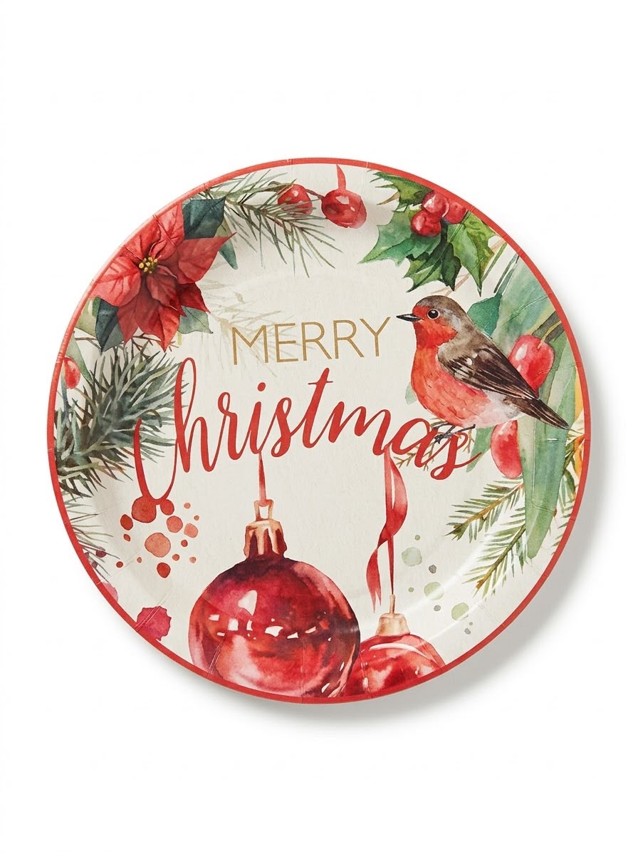 Papper Plates for Christmas - 23 CM