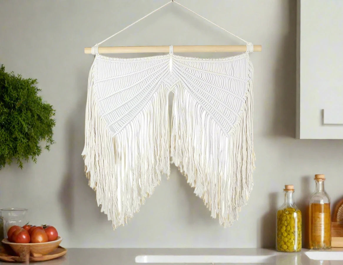 Macrame Angel Wing Design Décor Hanger