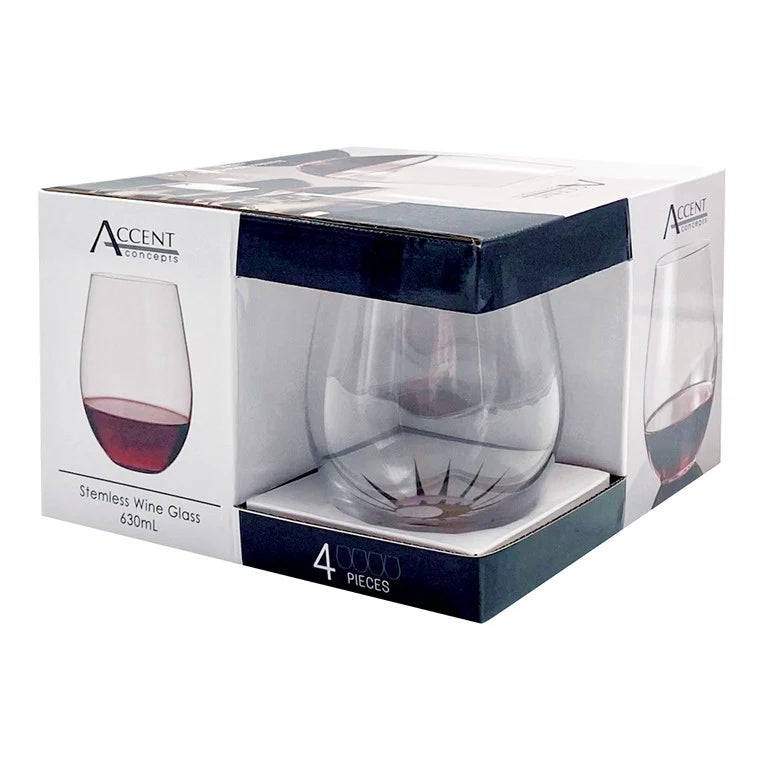 ACCENT Stemless Wine Glasses - 630ml