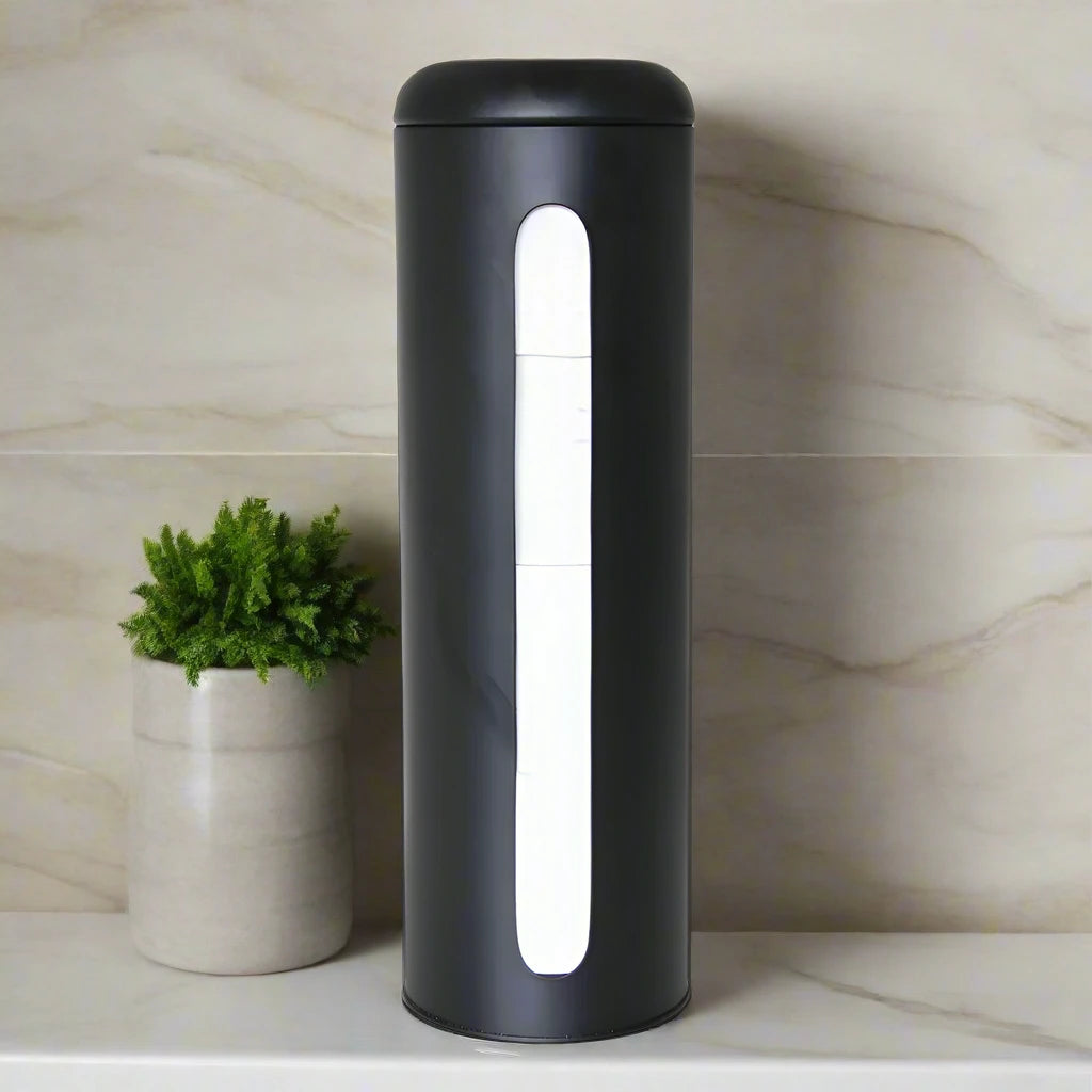 salt&amp;pepper Suds Toilet Roll Holder 47x15cm - Black