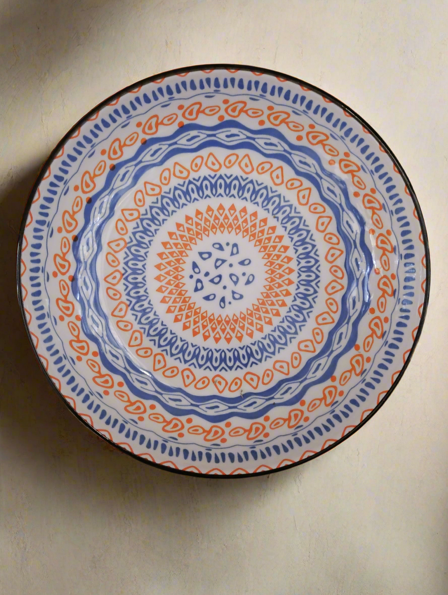 Moroccan Style Shallow Salad Bowl - 23 cm