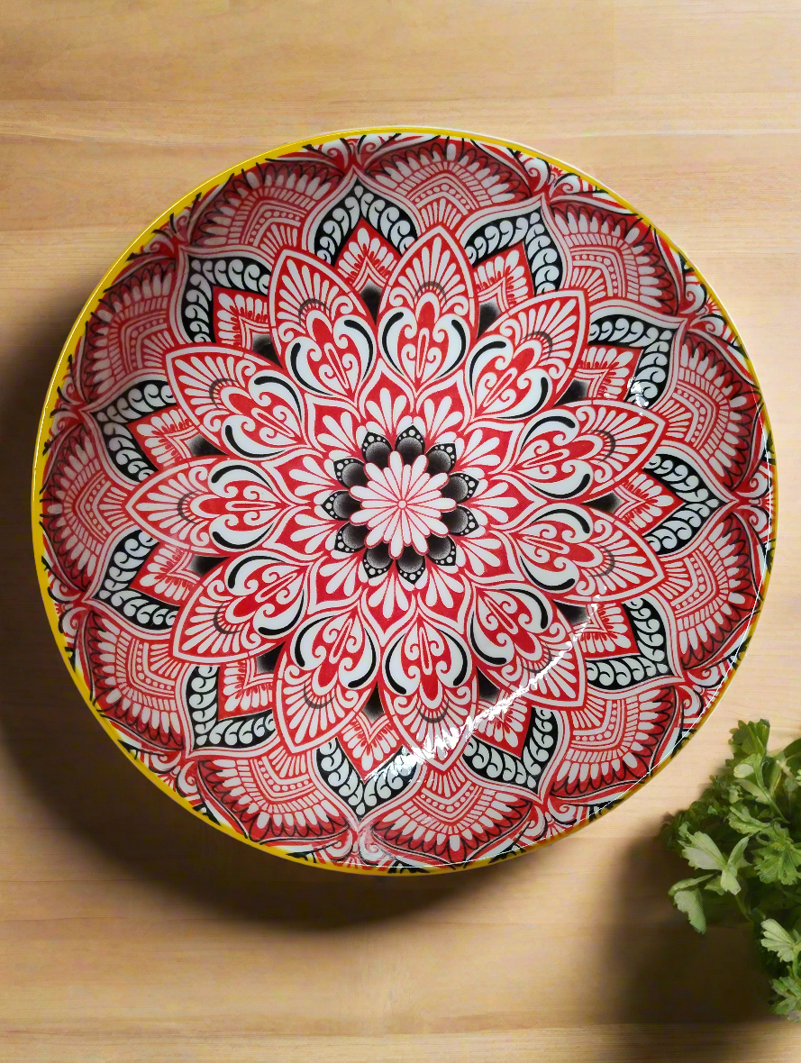 Moroccan Style Shallow Salad Bowl 
