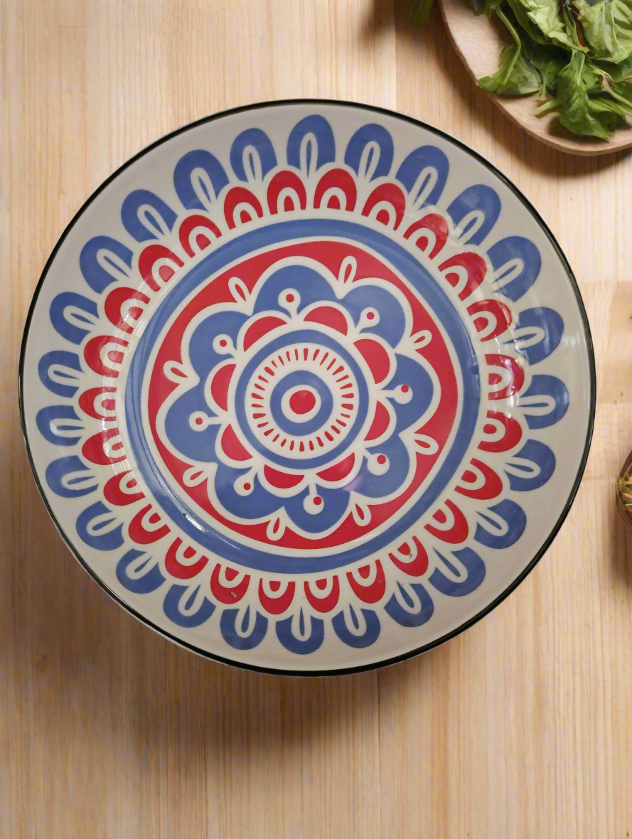 Moroccan Style Shallow Salad Bowl - 23 cm