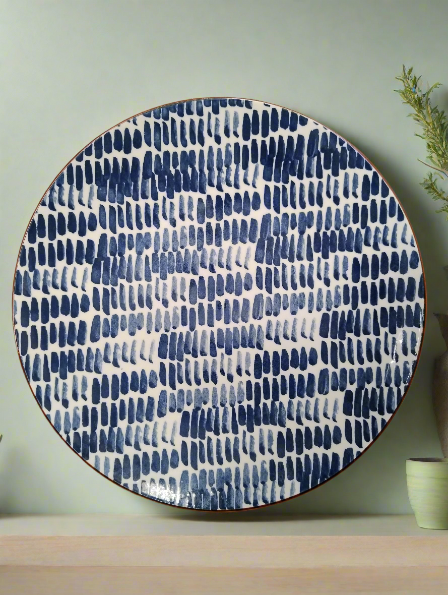 Moroccan Plates Blue lines Dinner Plates