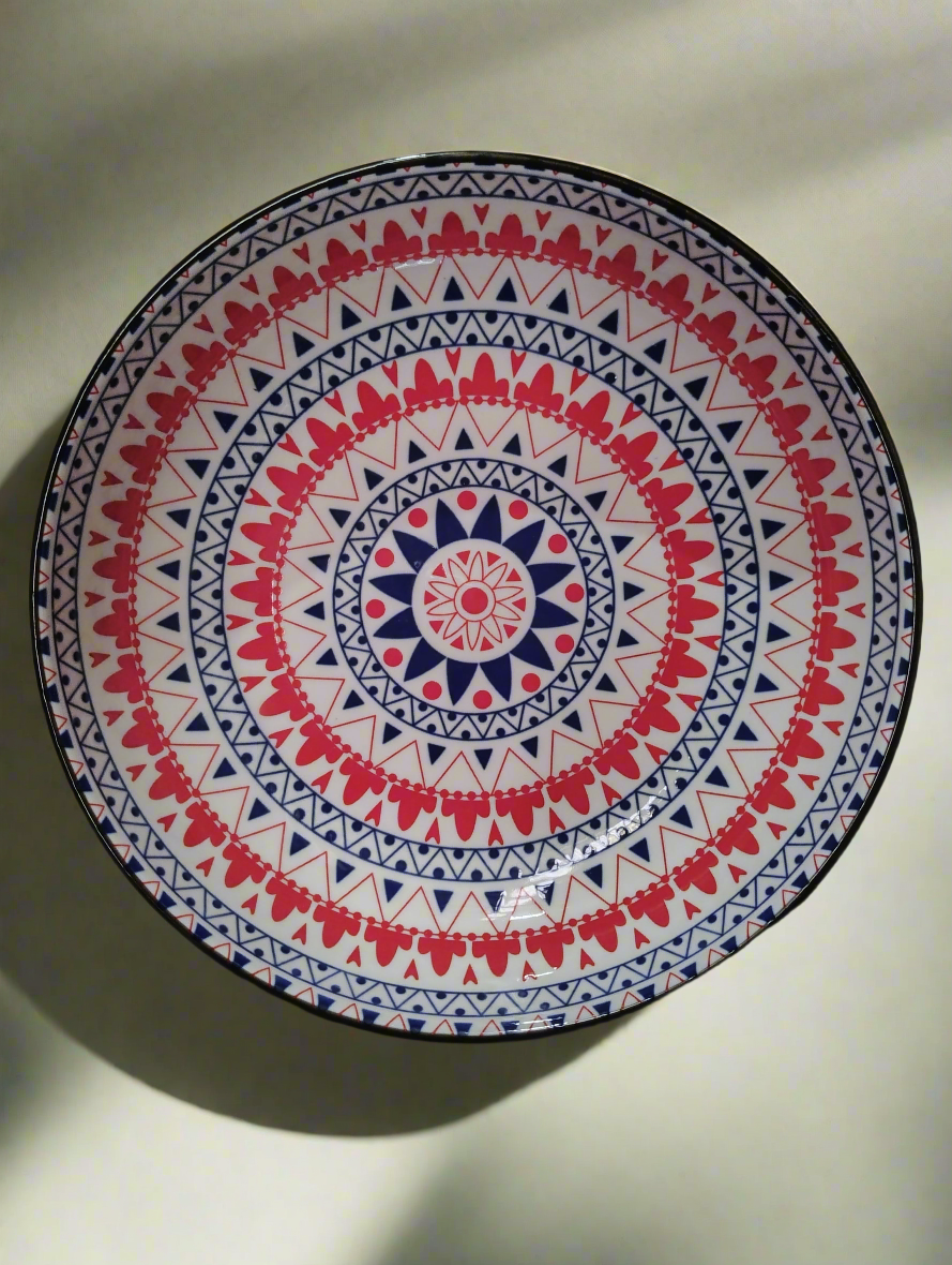Moroccan Style Shallow Salad Bowl - 23 cm