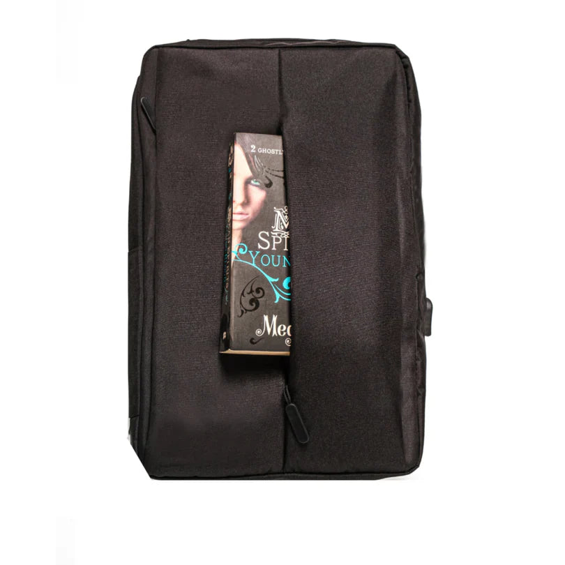 Black anti theft travel backpack with usb port women&#39;s