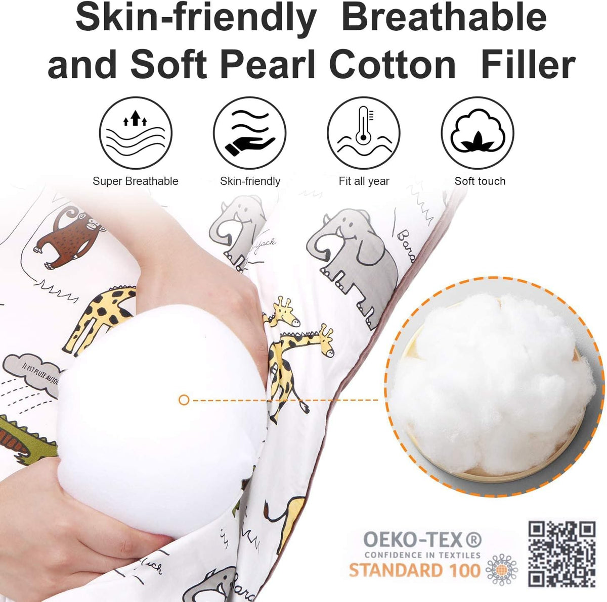 Cuteably® baby pram 9 in 1 pram bassinet with baby nest deer animal