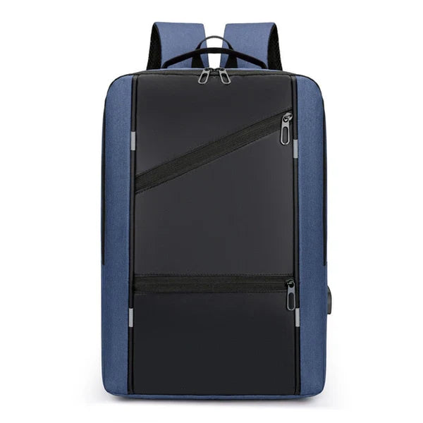Blue Casual Waterproof Travel Backpack