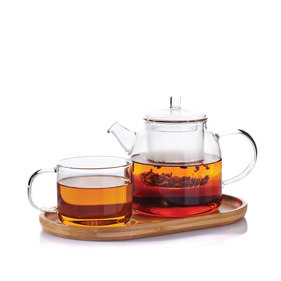 Brew Teapot 500mL &amp; Mug 250mL - 2 Piece - Clear