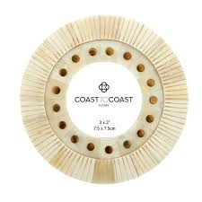 Greta Round Bone &amp; Brass Frame