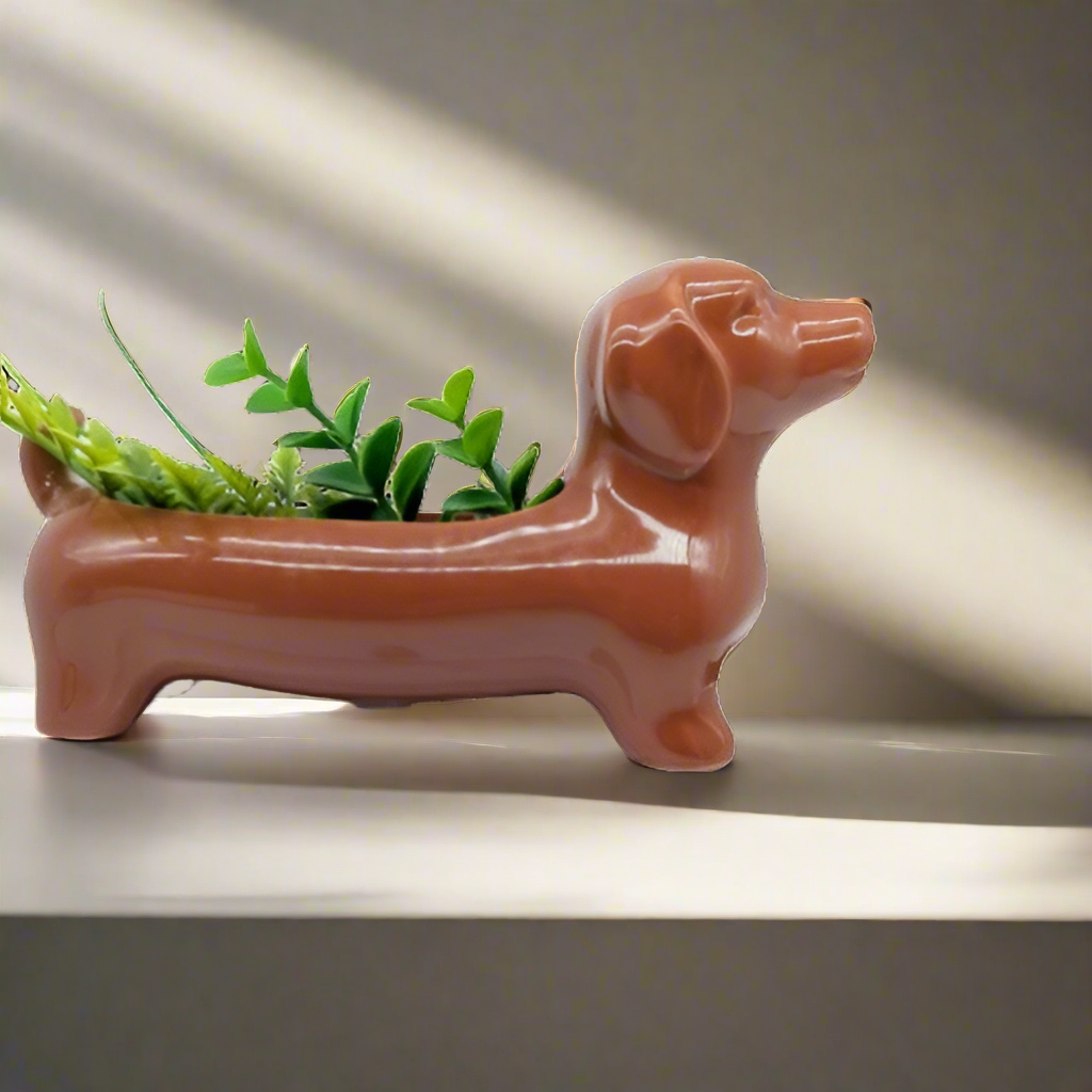 Sausage Dog Planter | Dachshund Pot