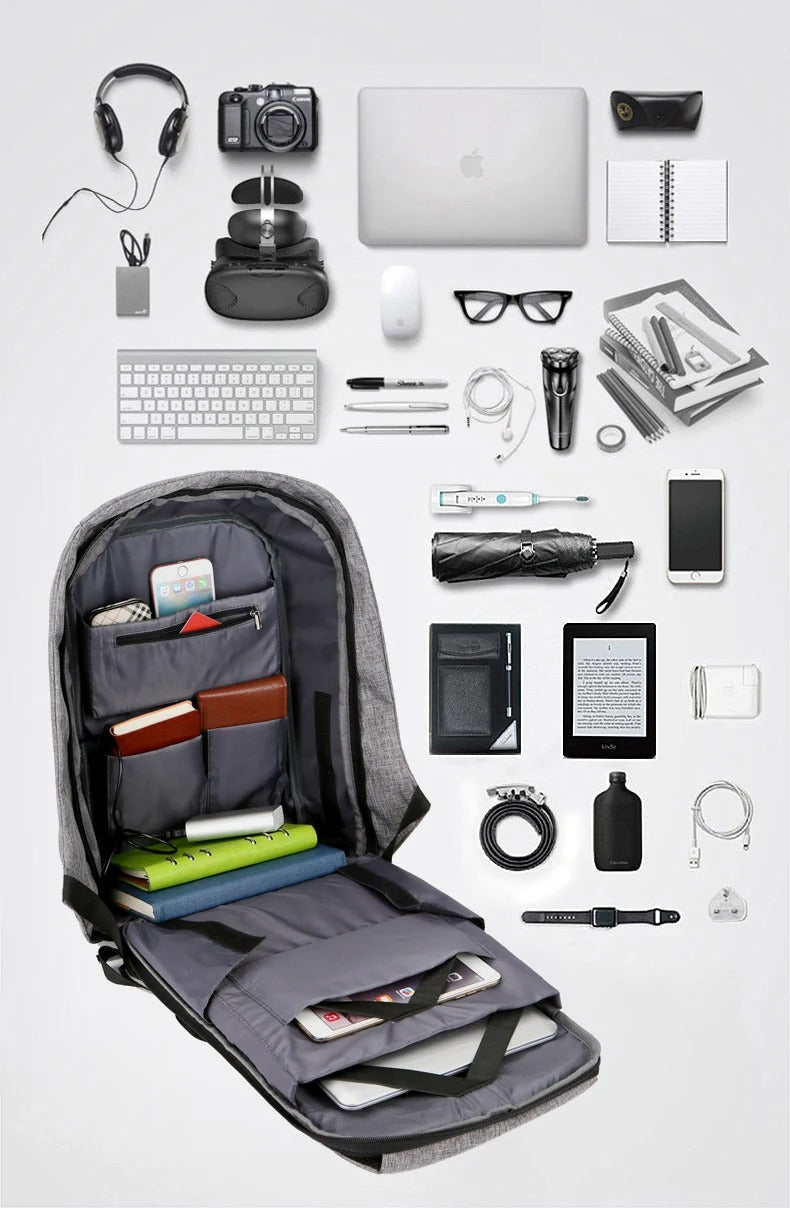 Unisex Anti-Theft 18L Laptop Backpack