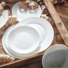 “Bella House Ceramic White Plates – 23cm Entree &amp; 26cm Dinner Plate Set, Durable &amp; Food Safe