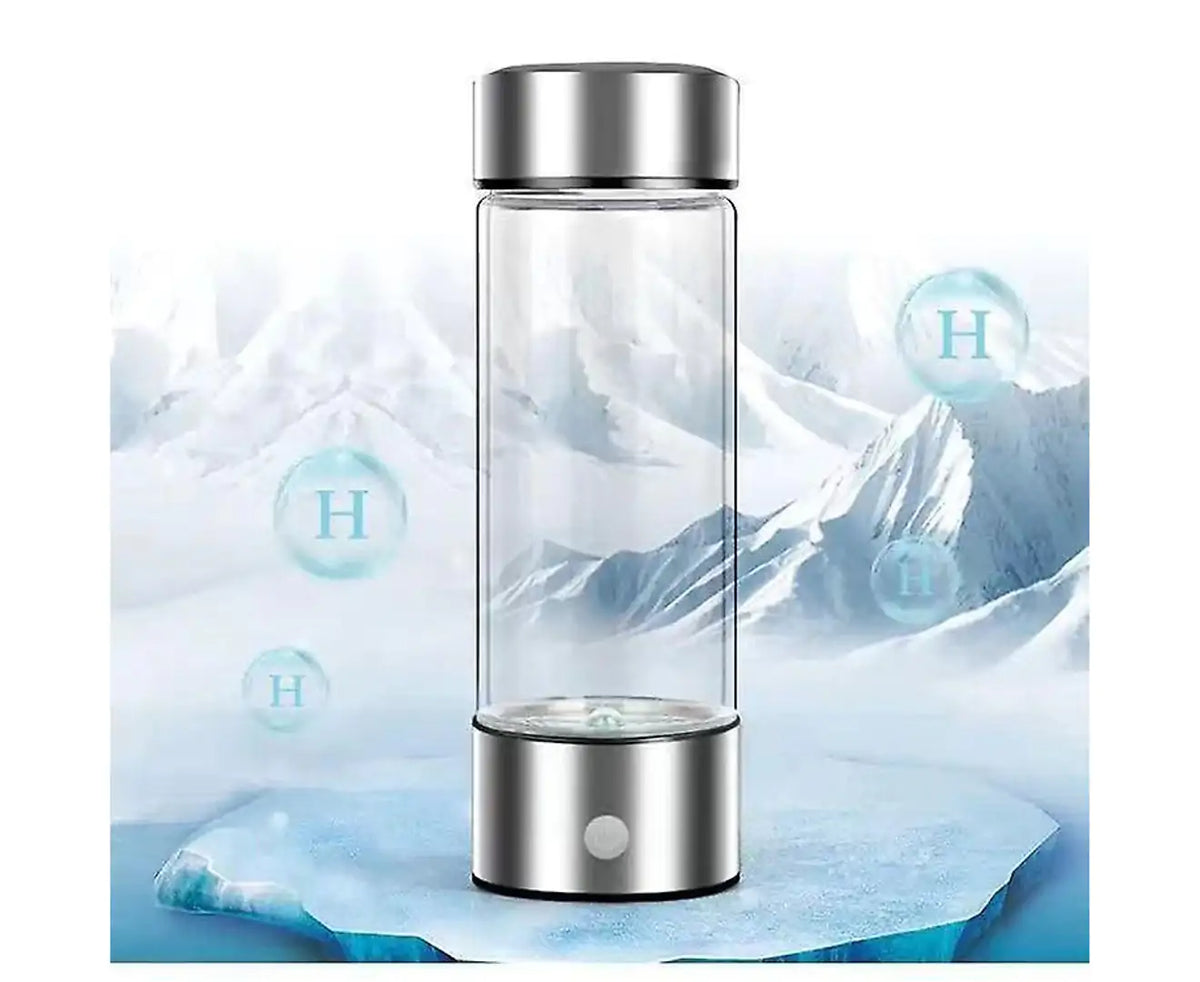 Hydrogen Water Bottle, Portable Hydrogen-Rich Water Glass Rechargeable Ion Water Generator Hydrogen-Rich Water Cup Generator for Home Travel (1 Pcs, S