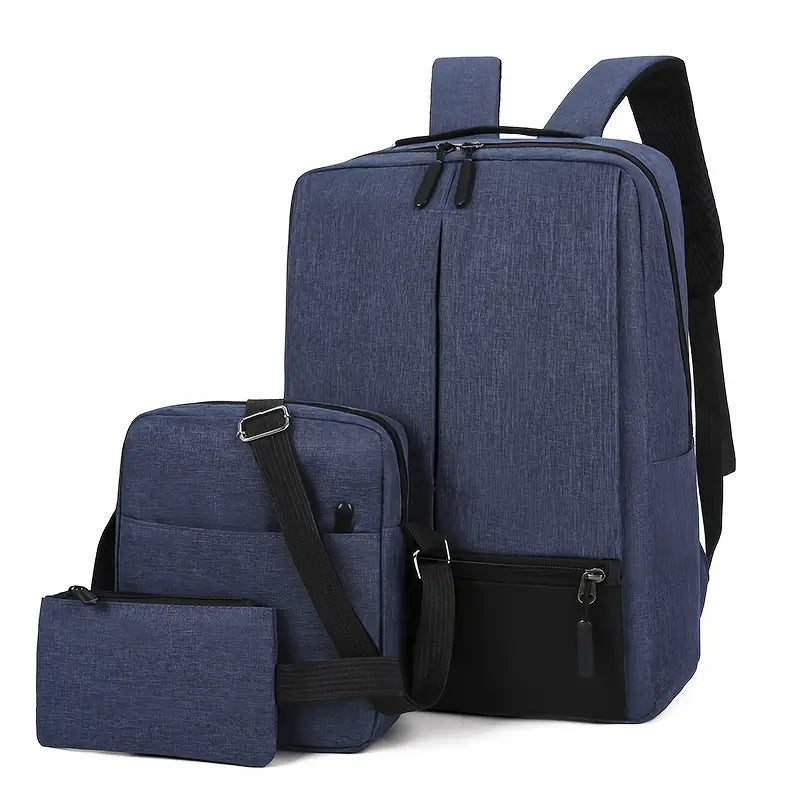 Men&#39;s Oxford Blue Cloth Backpack Backpack