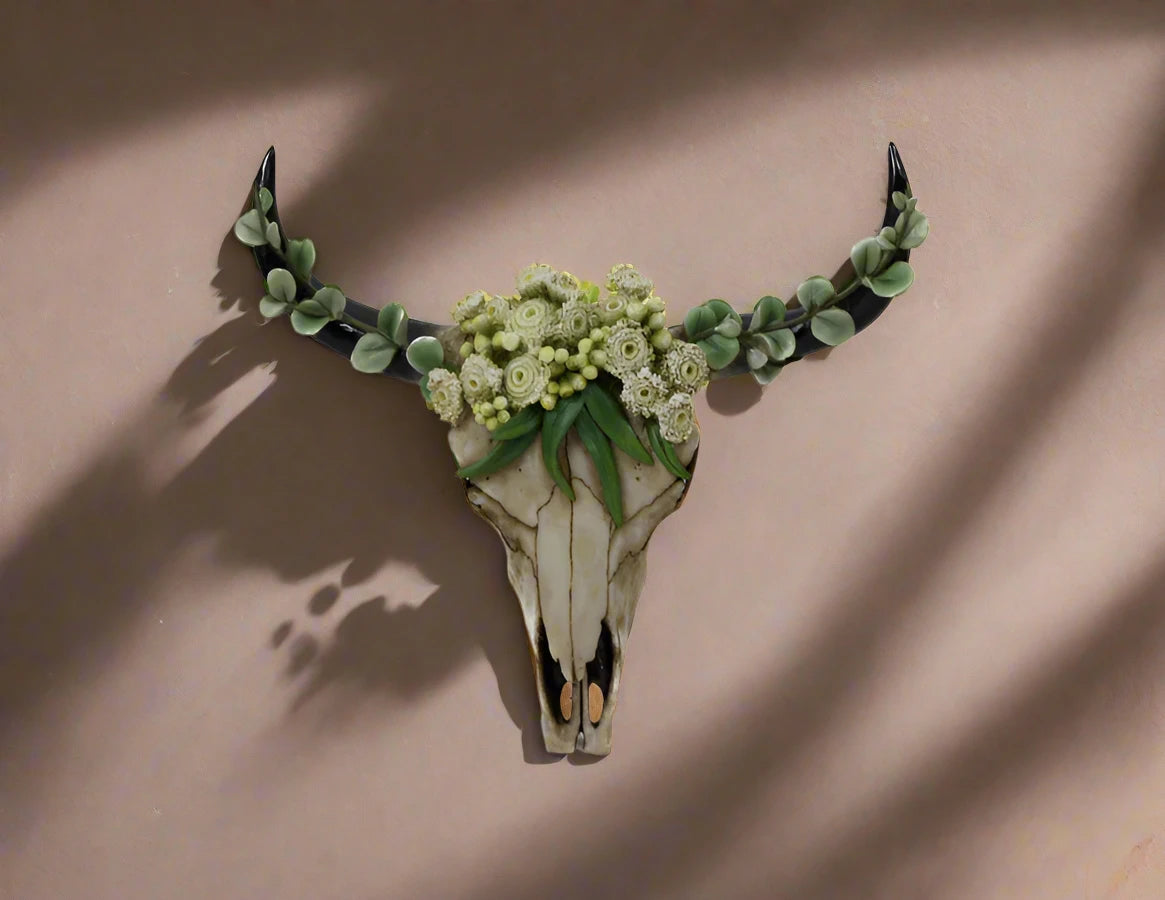Eucalyptus Design Cow Skull Wall Hanger