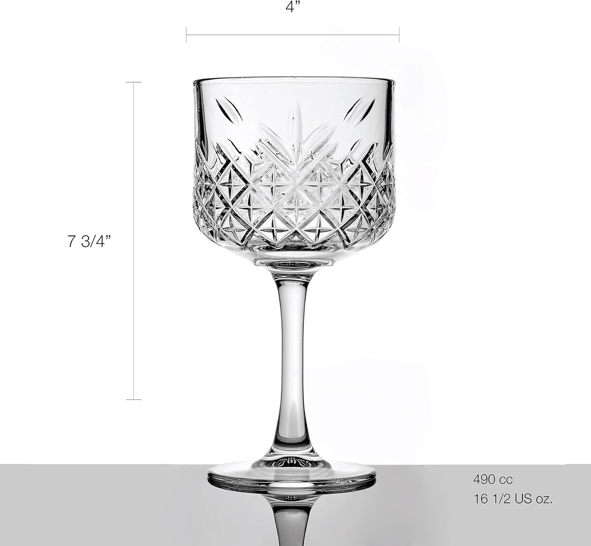 Clear glass with cut patterns and measurements on a white background
