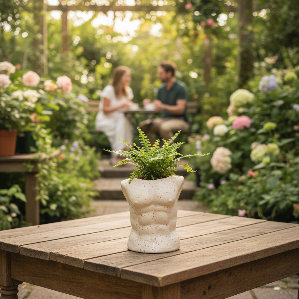 minimalist white body positive vase