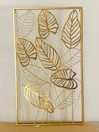 Gold Leaf 3D Metal Wall Art