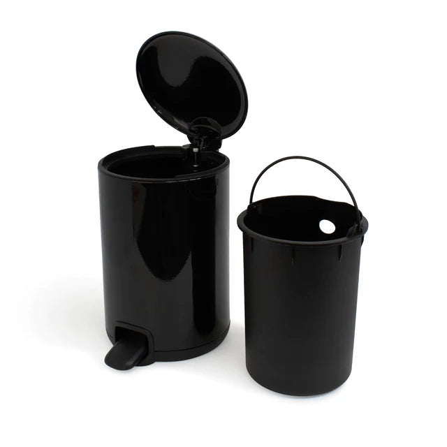 Logan Bin &amp; Toilet Brush - Set of 2 - Black