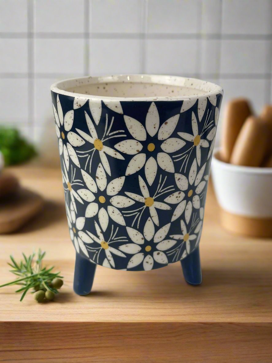 Small Footed Planter | Unique Pot Design