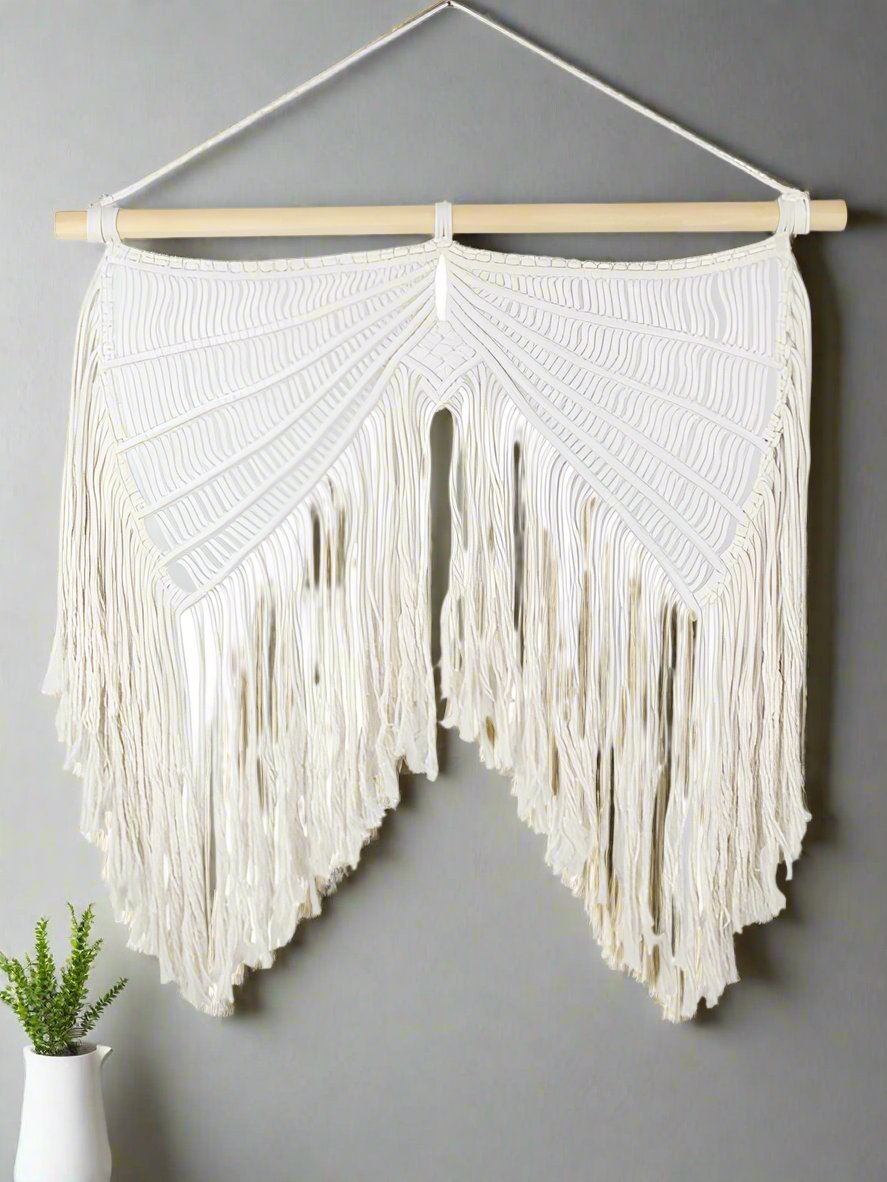 Macrame Angel Wing Design Décor Hanger-85x60cm