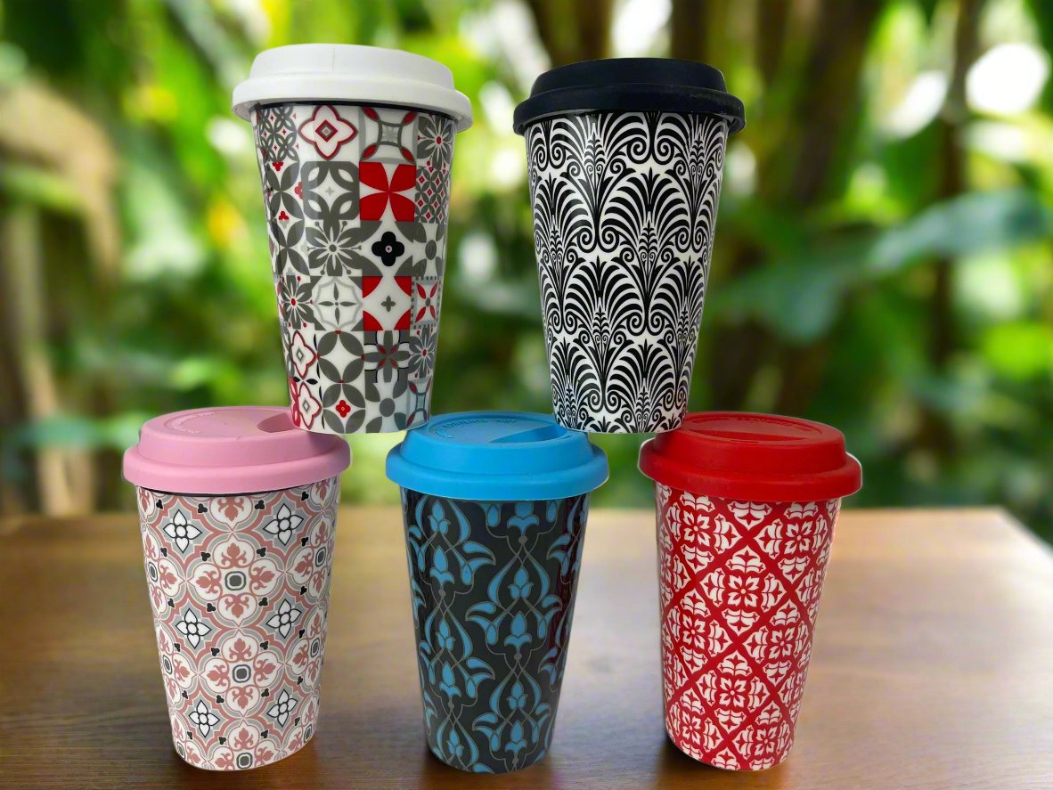 Travel Mugs with Silicone Lid
