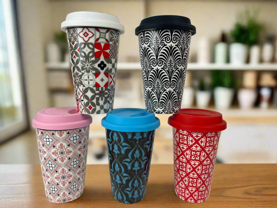 Travel Mugs with Silicone Lid