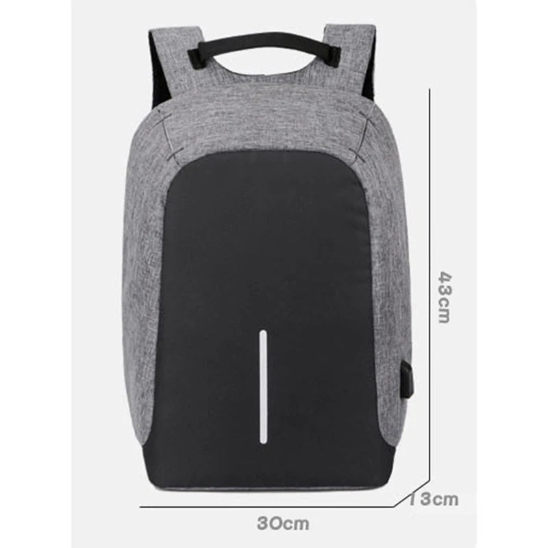 Anti-Theft 18L Laptop Backpack Grey &amp; Black