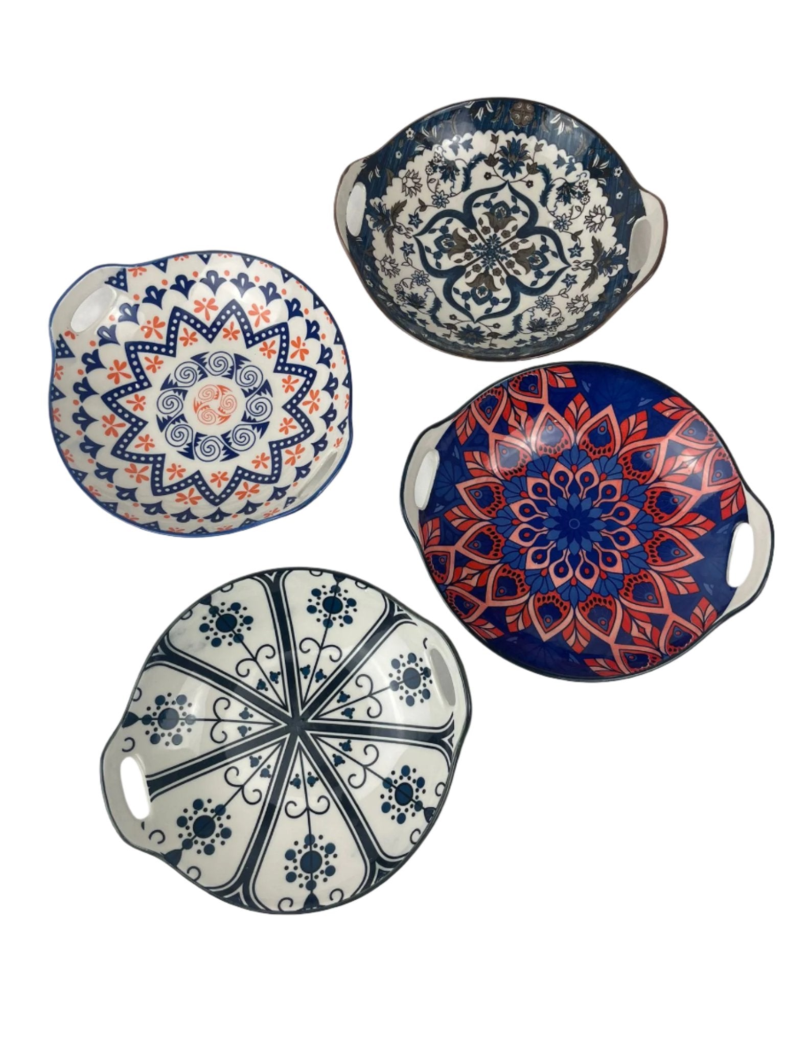 Moroccan Deco Ceramic Handled Bowl