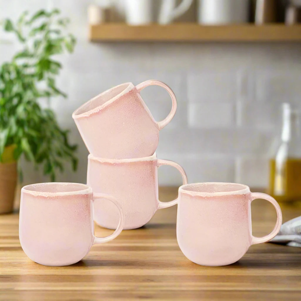 Salt &amp; Pepper Naoko 380ml Mug Salmon -Set of 4