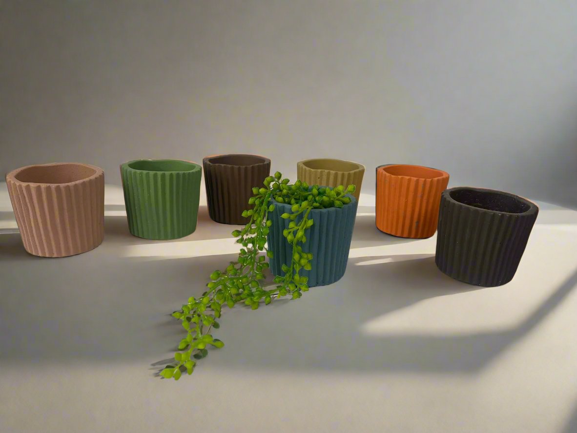 Grey Cement Pots | Rustic Plant Pots