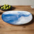 Pasabahce Linden Batik Blue & Silver Swirl Entree Plates