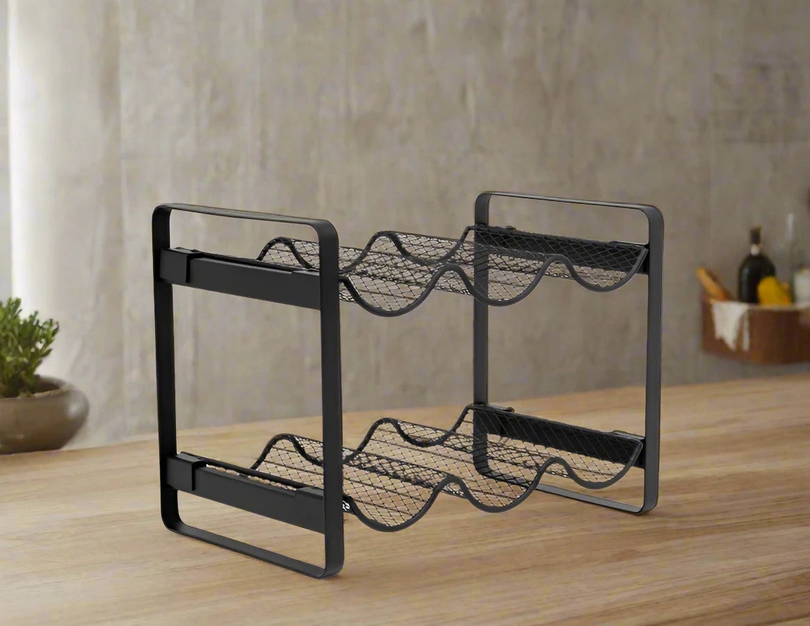 Salt &amp; Pepper Bond Wave 6 Bottles Wine Rack