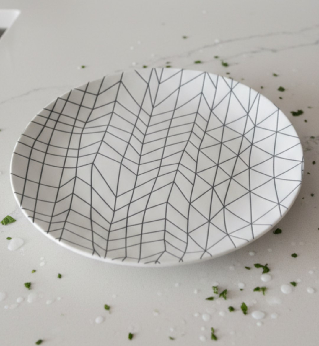White ceramic plate 