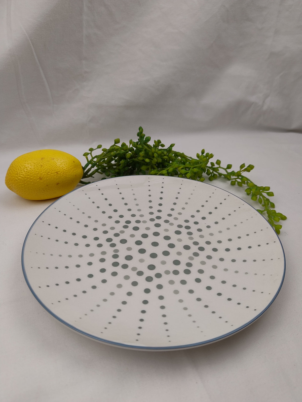 Moroccan Plates Grey Dots Dinner Plates