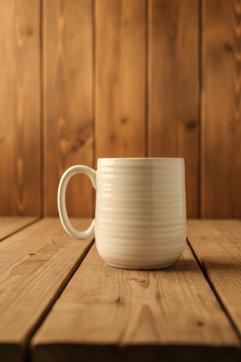 Stoneware Tea Cup with Soft Pastel Glaze