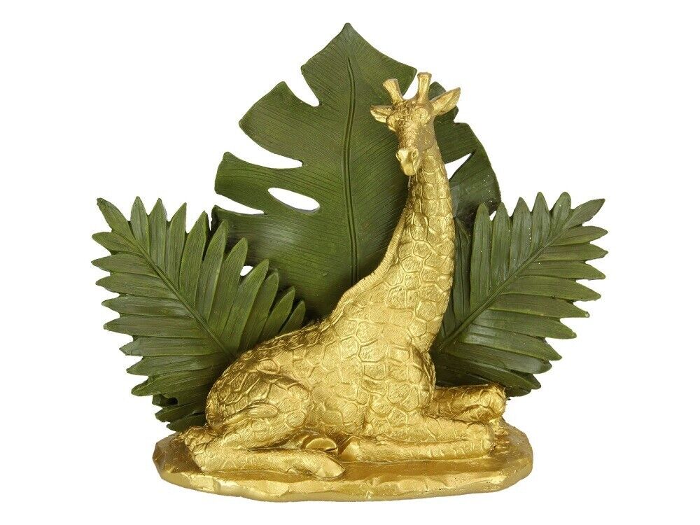Gold Jungle Giraffe Home Decor Ornament Figurine Statue Sculpture