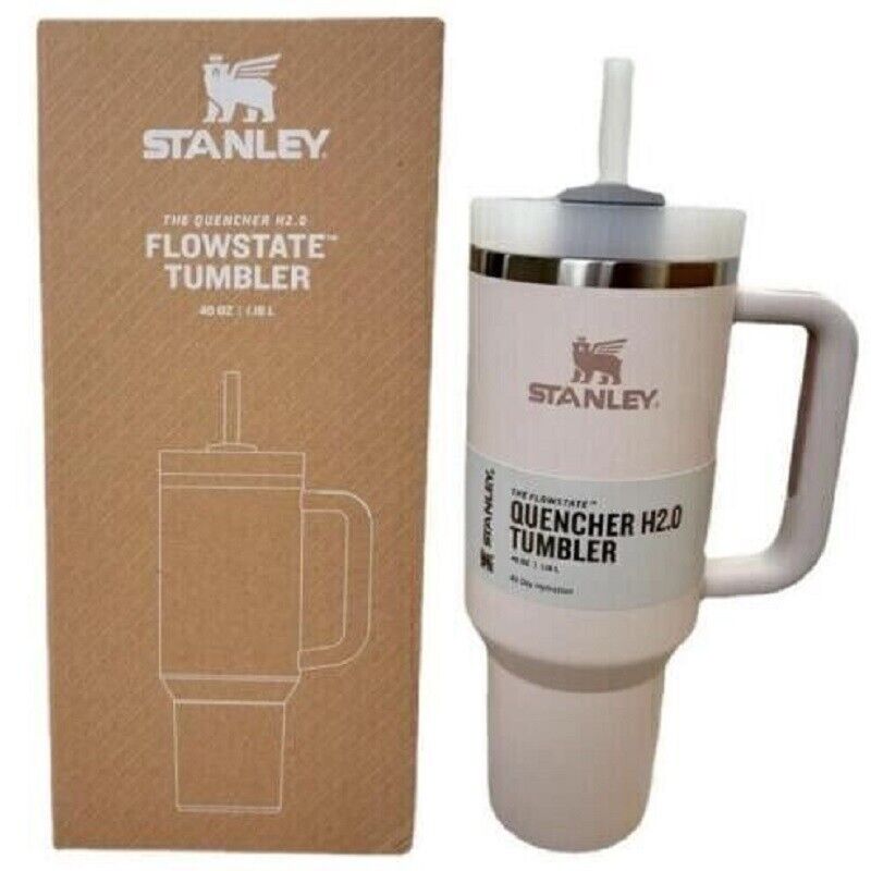 Light Pink - Winter Stanley Quencher H2.0 Flow State Tumbler 40oz Cup