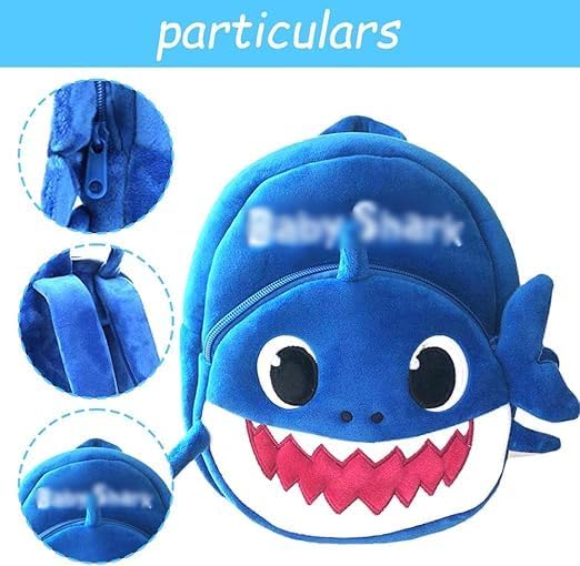Blue shark-shaped backpack 