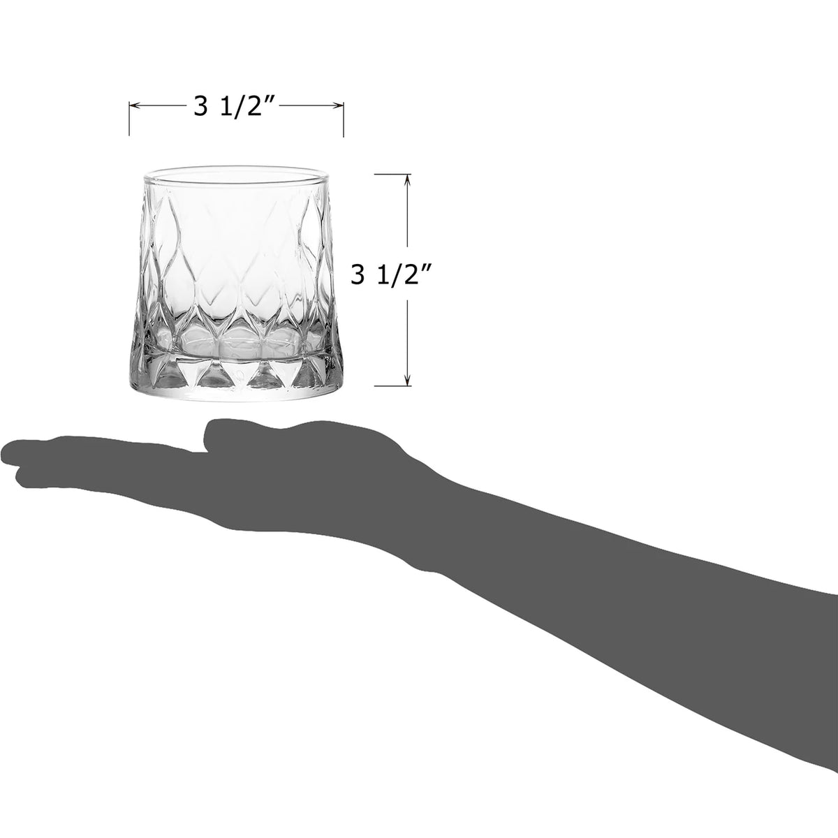 Pasabahce Leafy Glass 90x85mm/320ml set of 6