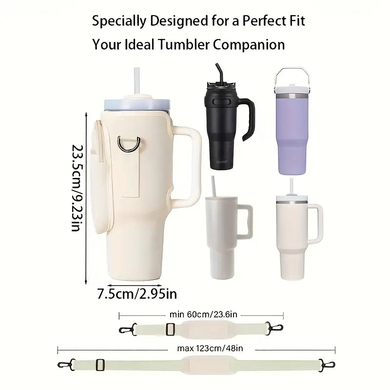 Multifunctional Cup Carrier with Adjustable Strap

