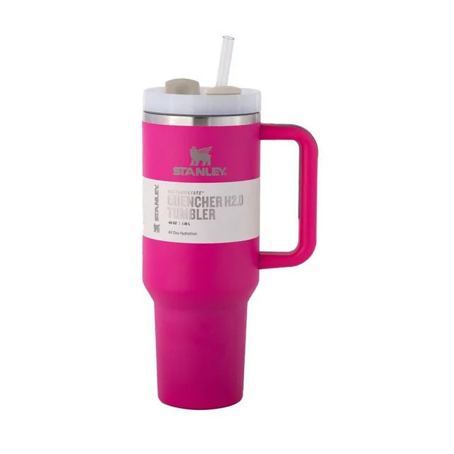 Pink - Winter Stanley Quencher H2.0 Flow State Tumbler 40oz Cup 1.2L