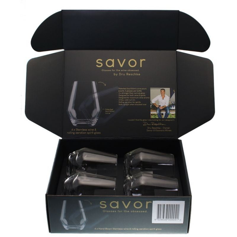 Savor Stemless Glass Gift Box