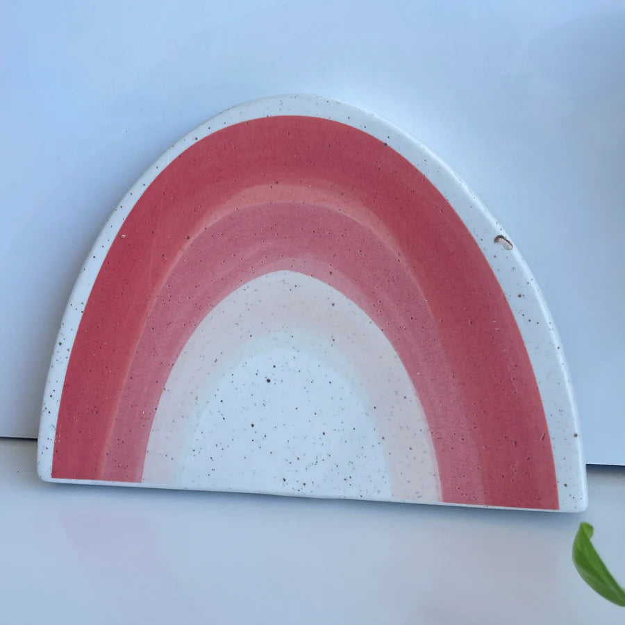 Pink rainbow wall tile decor